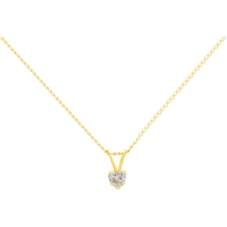 Brilliance Fine Jw Ss/14k Heart With Cz/gf Chn Pend