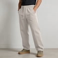 thumbnail image 3 of Cotton Casual Sweatpants for Men Plus Size Straight Leg Open Bottom Athletic Pants with Pockets Trendy Elastic Waist Joggers Workout, 3 of 6