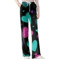 thumbnail image 5 of Hearthz Valentines Day Pajama Pants Women Love Heart Print Pajama Pants Women Soft Drawstring Wide Leg Lounge Pants for Women, 5 of 6