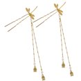 thumbnail image 1 of 2pcs Pompons Bâtons de Cheveux de Libellule Bâtons de Cheveux Chinois pour les Petits Pains, 1 of 8