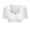 #002 White, variant on Women’s Floral Lace Stand Collar Cropped Short Sleeve Blouse, Back Split Sheer Layering White Cover Top (#001 White,XXL)