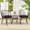 Natral, variant on TUAREX Boho 3 Piece Patio Bistro Set, Modern Wicker Outdoor Dining Set with 2 Chairs and Tempered Glass Table, Waterproof Washable Cushions, Gray Cushions