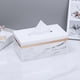 thumbnail image 4 of Soporte decorativo para caja de pañuelos con diseño marmolado, para dormitorio y sala de estar. Oro blanco, 4 of 9