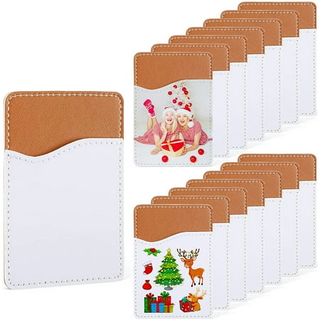 Christmas Sublimation Blank Phone Wallet Diy Pu Leather Card Holder For With Adhesive Stickers Presents 15 Pieces Canada