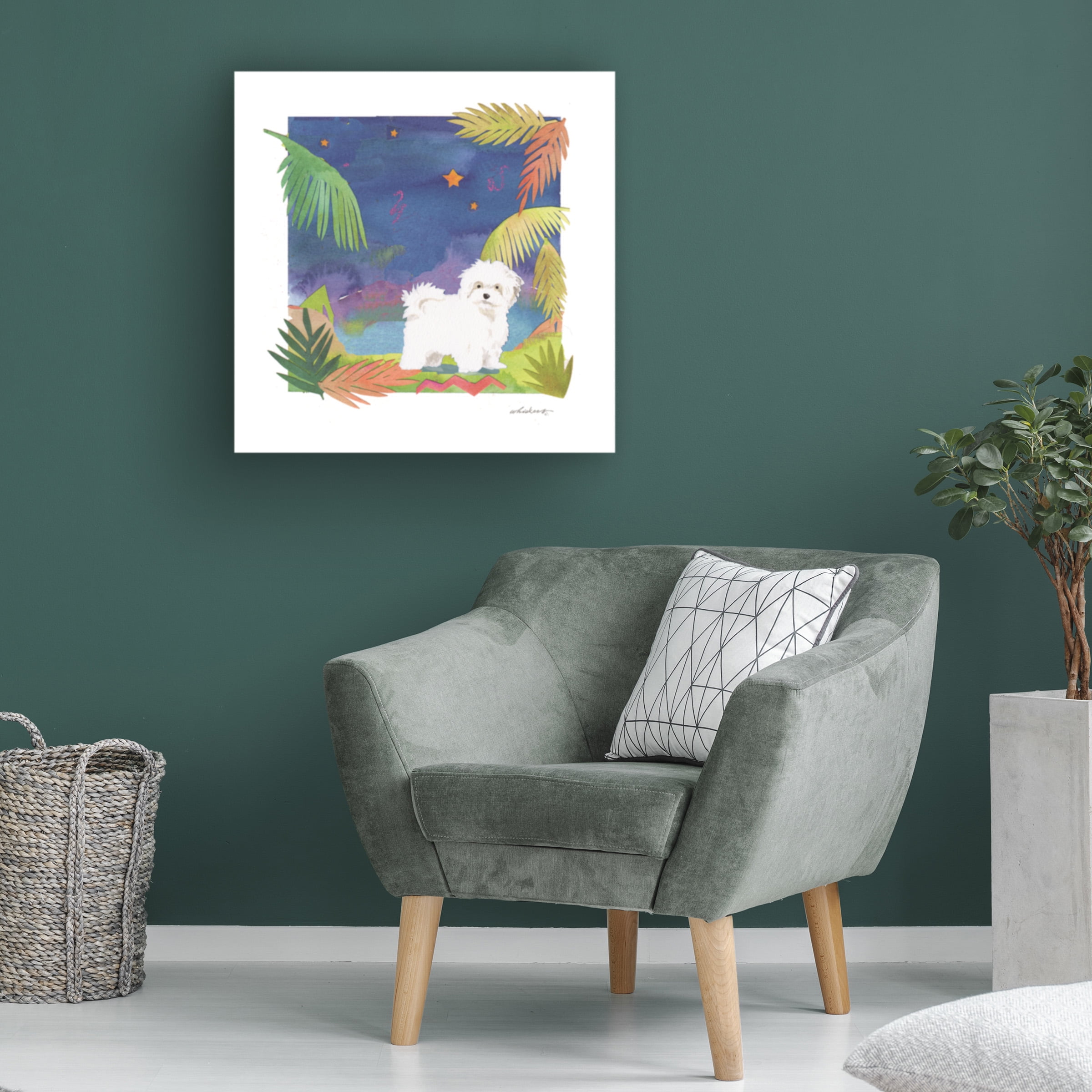 Whiskers Studio 'Maltipoo Midnight' Canvas Art