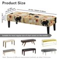 thumbnail image 7 of FKELYI Dining Bench Cover Anti-Dust Halloween Ghost Pumpkin Cat Print Bench Seat Cushion Covers Stretchy Fabric Furniture Protector Slipcover for Bedroom Living Room, 7 of 7