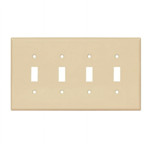 Cooper Wiring Ivry 4Gang Thermoplastic Plate PJ4V