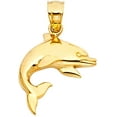 thumbnail image 3 of Top Gold & Diamond Jewelry Solid 14K Gold Box Chain Dolphin Pendant Necklace - Choose Length 16" to 24" (0.8 mm, 20.0 Inches), 3 of 5