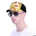thumbnail image 4 of Lsque Lemon Orange Printed Trucker Hat - Baseball Cap for Men Women - Breathable Mesh Side, Adjustable Fit - for Casual Wear, 4 of 7
