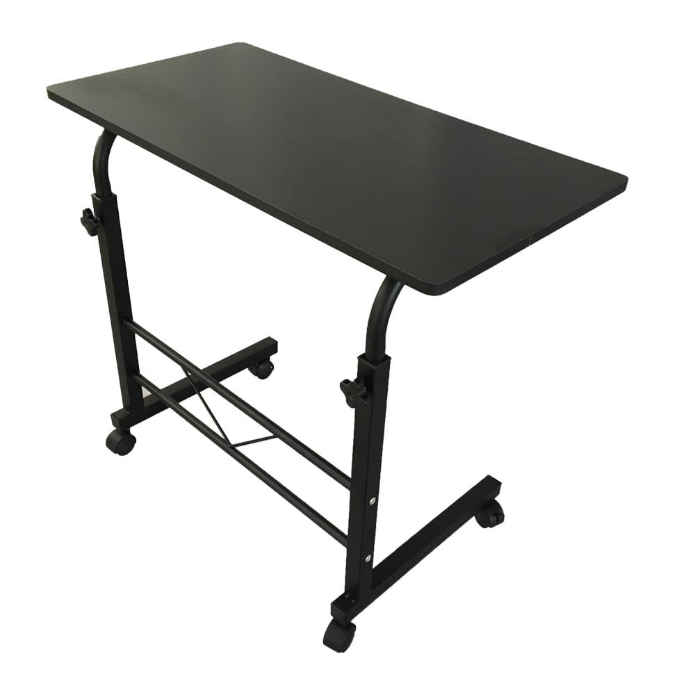 Ktaxon Side Table Rolling Computer Desk Stand Coffee Sofa End Cart Laptop,Black