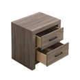 thumbnail image 5 of Cterwk Wood End Table Beside Table with Metal Handle, 2 Drawers Nightstand for Living Room, Bedroom, Brown, 5 of 9