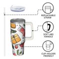 thumbnail image 3 of Snowman Christmas Winter Holiday Tumbler 30oz Stainless Steel, Insulated Coffee Cup with Handle and Straw, Travel Mug Gift for Adults, 3 of 5