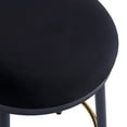 thumbnail image 6 of Alvara 24.75" Seat Height Upholstered Counter Stools with Footrest, Black + Gold, Set of 2, 6 of 8