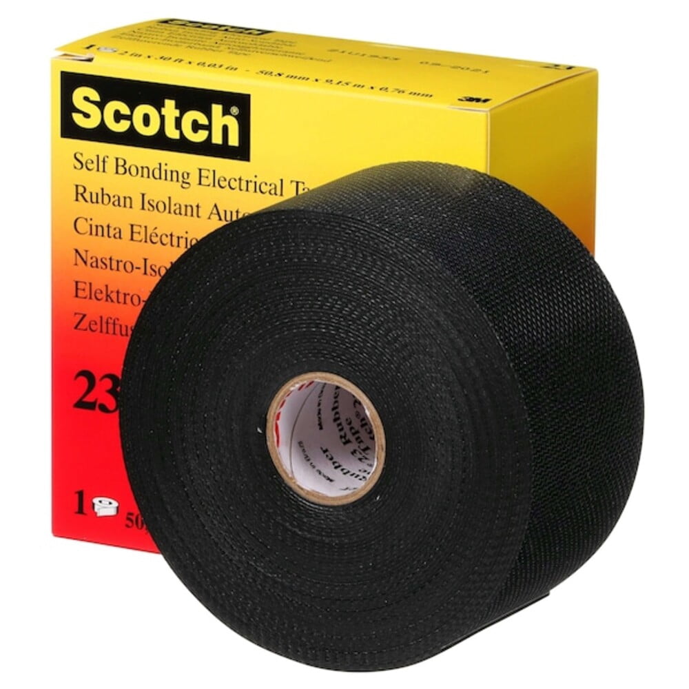 3m Electrical Tape, Black, 10 yd L, 2 in W 23-2X30FT