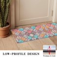 thumbnail image 3 of Bohemian Retro Floral Non-Slip Entryway Door Mat,Boho Indoor Decor Durable Low Plush Door Mat,Washable Welcome Rug for Patio Hallway Home Decor 16x47 Inches, 3 of 7