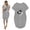 Gray, variant on Ichaunyi Summer Dresses Women's Summer Fashion Cute Print Casual Short Sleeve Round Neck Dress