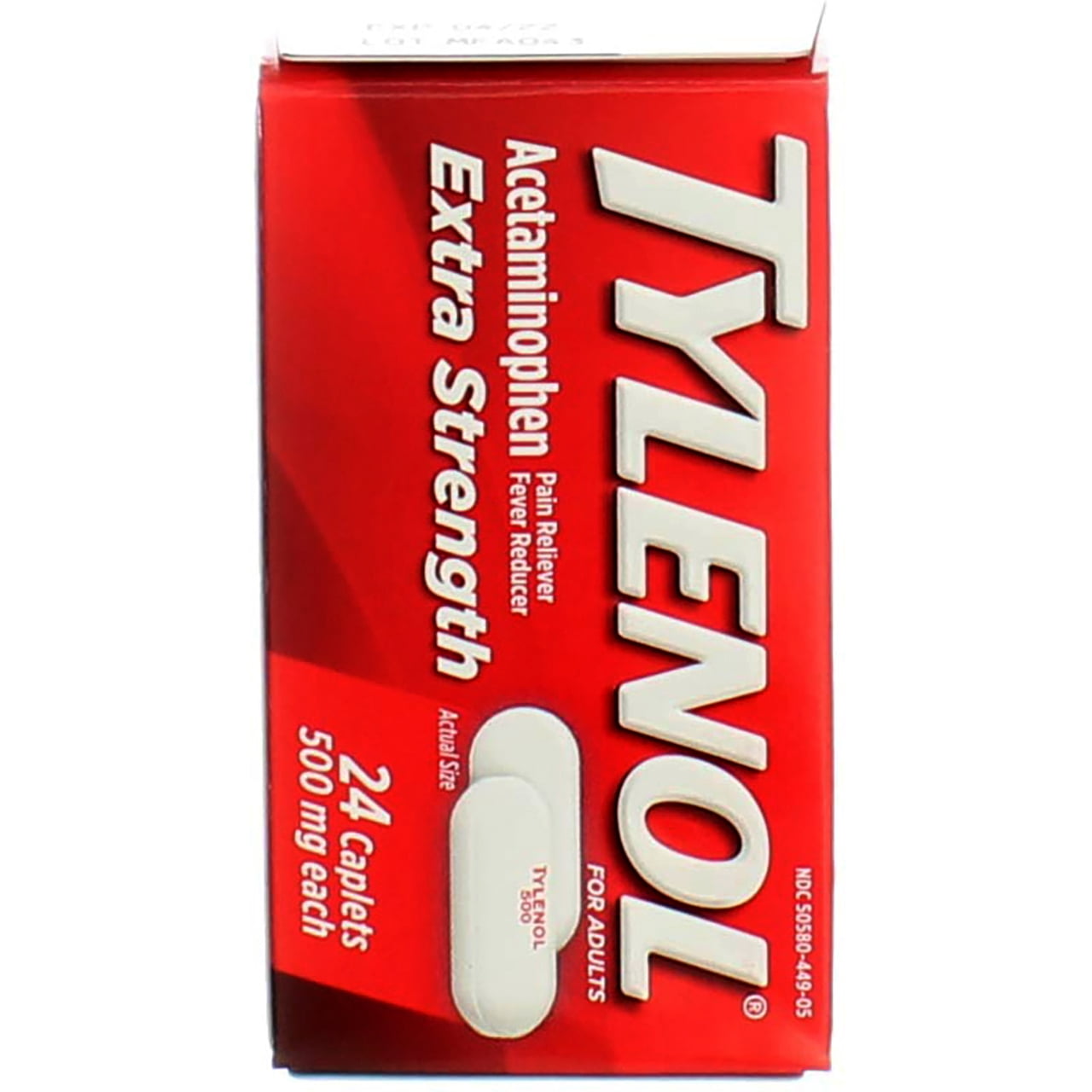 Tylenol Extra Strength Acetaminophen Caplets, 500 mg, 24 Ct (6 pack) (Bundle)