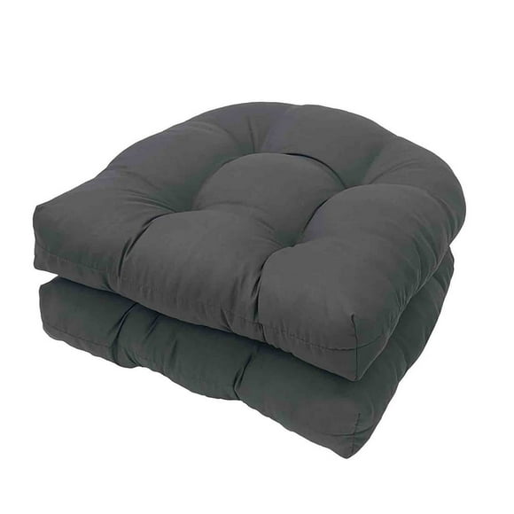 YOPTOP 2 Pcs Outdoor Cushions for Patio Furniture 19x19 In Replacement Furniture Rocking Chair Cushion Wicker Chairs Dining Seats. Deep Seat Indoor,darkgray