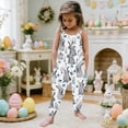thumbnail image 2 of Tfken Girls Jumpsuit Summer Sleeveless Comfy Casual Jumpsuit Graphic Soft Daily Wear Kids Classic Clothes Size 2-3 Years Multicolor, 2 of 4