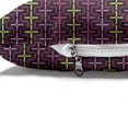 thumbnail image 4 of Abstract Pet Bed, Digital Design of Colorful Geometric Horizontal Streaks, Chew Resistant Pad for Dogs and Cats Cushion with Removable Cover, 24" x 39", Dark Purple Mustard, by Ambesonne, 4 of 4