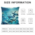 thumbnail image 5 of QZHH Ocean Throw Pillows Covers Blue Marine Life Seahorse Sea Turtle Decorative Square Pillowcases for Couch Sofa Bench Living Room Bedroom Decoration, 5 of 5