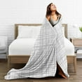 thumbnail image 5 of ZNDUO Abstract Gray Line Texture Pattern Throw Blanket, Lightweight Cozy Soft Throw Blanket for Couch, 40"x30" Throw Blankets for Bed, 5 of 8