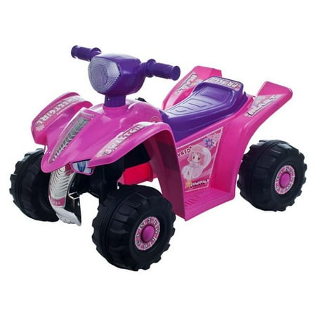 Ride On Toy Quad, Battery Powered Ride On Toy ATV Four Wheeler by Lil’ Rider – Ride On Toys for Boys and Girls, For 2 - 5 Year Olds (Pink and