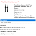 thumbnail image 2 of Front Shock Absorber Set 2 Piece - Compatible with 2003 - 2009 Kia Sorento 2004 2005 2006 2007 2008, 2 of 2