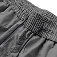 thumbnail image 4 of Linen Shorts for Men 11 Inch Inseam Summer Gym Shorts for Men Loose Elastic Waist Drawstring Cargo Shorts with Pocket Lightweight Casual Sports Shorts Dark Gray XXL, 4 of 7
