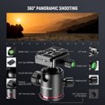 thumbnail image 6 of Neewer N55CR 80.7" Carbon Fiber Tripod/Monopod, 2-Section Center Column, 360° Ballhead, Arca QR Plate, 26.5Lb Load, 6 of 9