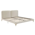 thumbnail image 5 of CosmoLiving by Cosmopolitan Coco Upholstered Bed Frame, King, Ivory Velvet, 5 of 18