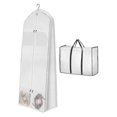 thumbnail image 1 of Portable 70in Wedding Dress Garment Bag With Bride Tote Bag 8in Gusseted Dress Bags For Gowns Long, 1 of 4