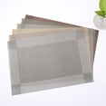 thumbnail image 3 of Primegos Woven Vinyl Placemat Heat-Resistant PVC Placemat Non-Slip Washable Table Mat Protects Table from Burns Stains Dining Mats for Home Restaurant Bar, 3 of 8