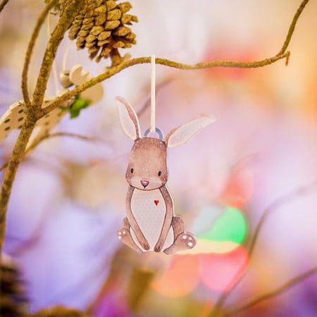 

MRULIC Desktop Ornament Forest Critter Theme Pendant Acrylic Decorative Pendant With Lanyard + A