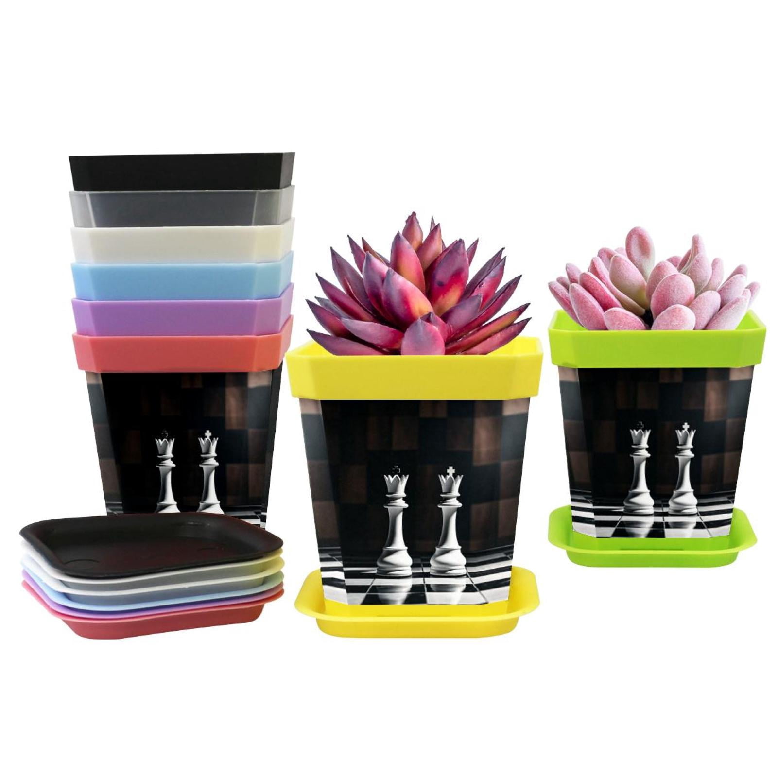 8 PackedKing queen chess boardPlant pots,Plant pot,Small flower pots,2.753.141.96 inches pots for plants