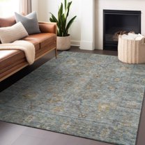 Addison Rugs Chantille Indoor/Outdoor Traditional Global Teal Washable Rectangle Rug, 5' x 7'6"