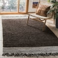 thumbnail image 3 of SAFAVIEH Vintage Leather Horatio Braided Fringe Border Area Rug, Light Grey/Brown, 6' x 6' Square, 3 of 5