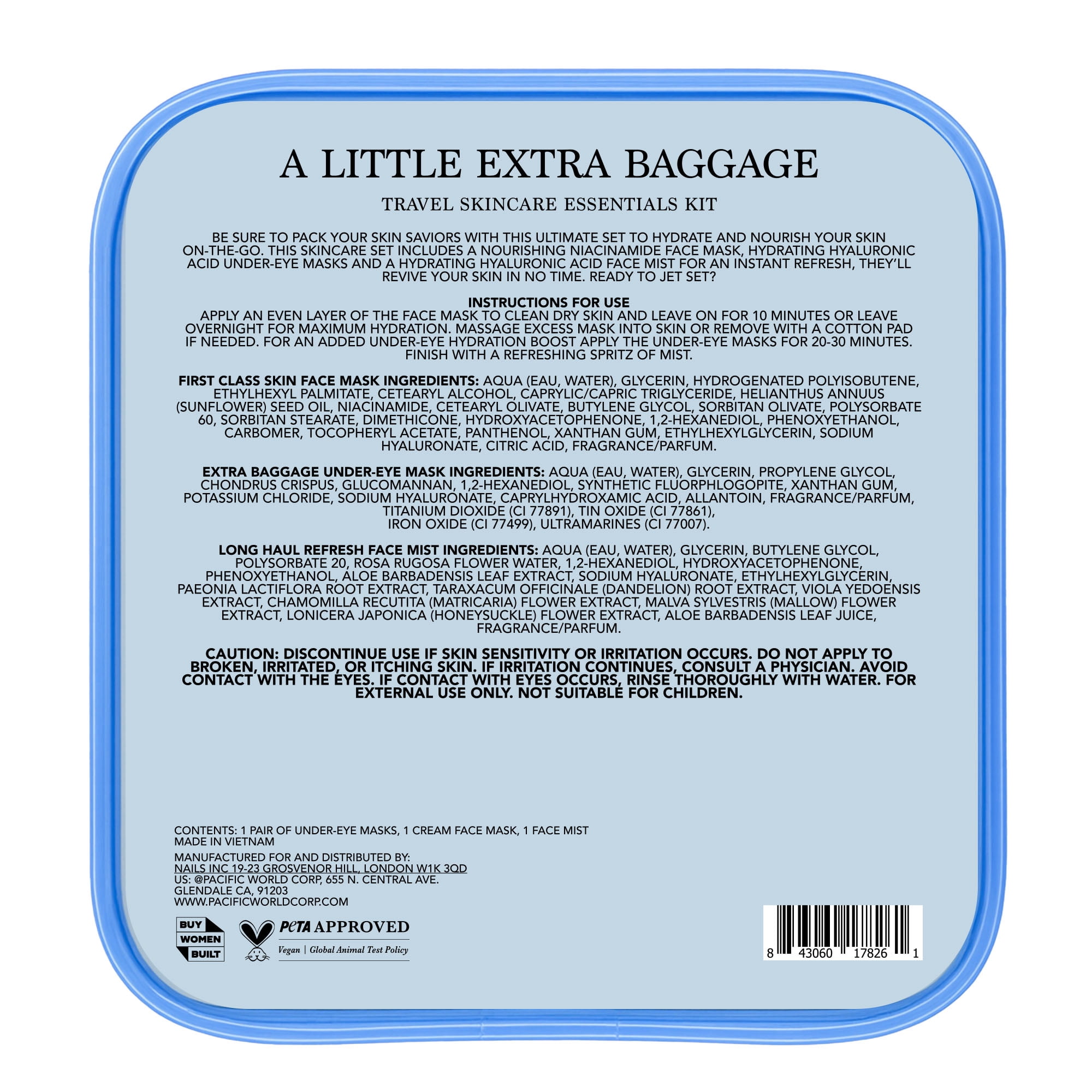 Holler and Glow Extra Baggage Skin Care Set, 3 pieces