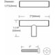 thumbnail image 4 of Pomos y tiradores de acero inoxidable cepillado de un solo orificio para puertas, armarios, cajones, muebles de dormitorio, longitud total de 50 mm/2 pulgadas, 4 of 4