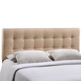 thumbnail image 2 of Modway Emily Tufted Button Linen Fabric Upholstered Queen Headboard in Beige, 2 of 5