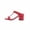 Red, variant on DeHolifer Sandals for Women Chunky High Heel Ankle Strap Slingback Square Open Toe Matte Leather Dress Pumps Shoes