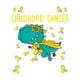thumbnail image 2 of Camiseta De Mujer Ligera Y Suave Verano1pc Women's Casual Round Neck Short Sleeve T-Shirt with Childhood Cancer Awareness Dinosaur Graphic, Polyester Knit Fabric, Comfortable All-Season TopFather's, 2 of 6