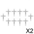 thumbnail image 1 of Adorno acrílico para Tarta en Forma de cruz Macarena 10 Piezas plata, 1 of 8