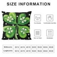 thumbnail image 5 of JEUXUS St Patricks Day Clover Polka Dot Black Throw Pillow Cover, Cushion Case Decoration for Sofa Couch, 5 of 5