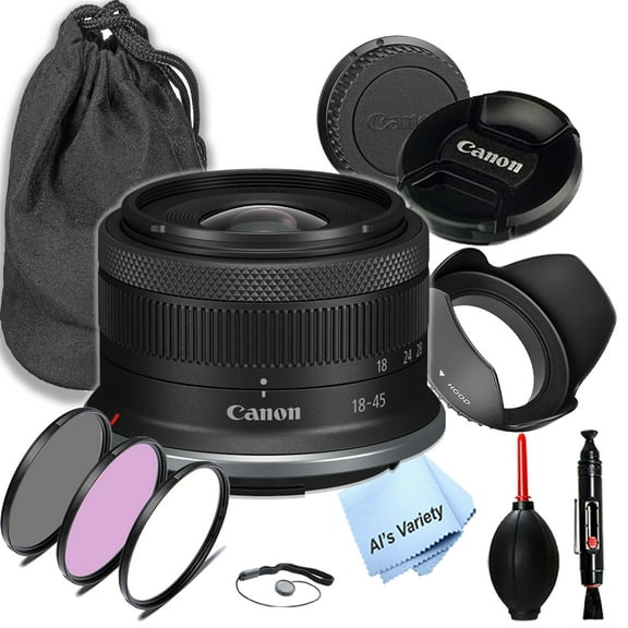 Canon RF-S 18-45mm f/4.5-6.3 is STM Lens Filter case more (9pc)-Bulk Packaging (International Version)