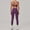 Purple, variant on SKQIT Workout Sets for Women 2 Piece Twist Back Adjustable Straps Sports Bra High Waist Leggings Yoga Outfits Set
