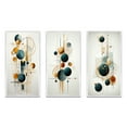 thumbnail image 2 of Designart "Circular Geometry Minimal Retro Sweet Serenity II" Modern Geometric Framed Wall Art Set Of 3 - White Abstract Frame Canvas Set For Living Room Decor, 2 of 7