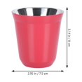 thumbnail image 2 of FUTUREORYY 1Pc Espresso Metal Cup Insulated Cup Simple Design for School Use, 2 of 5