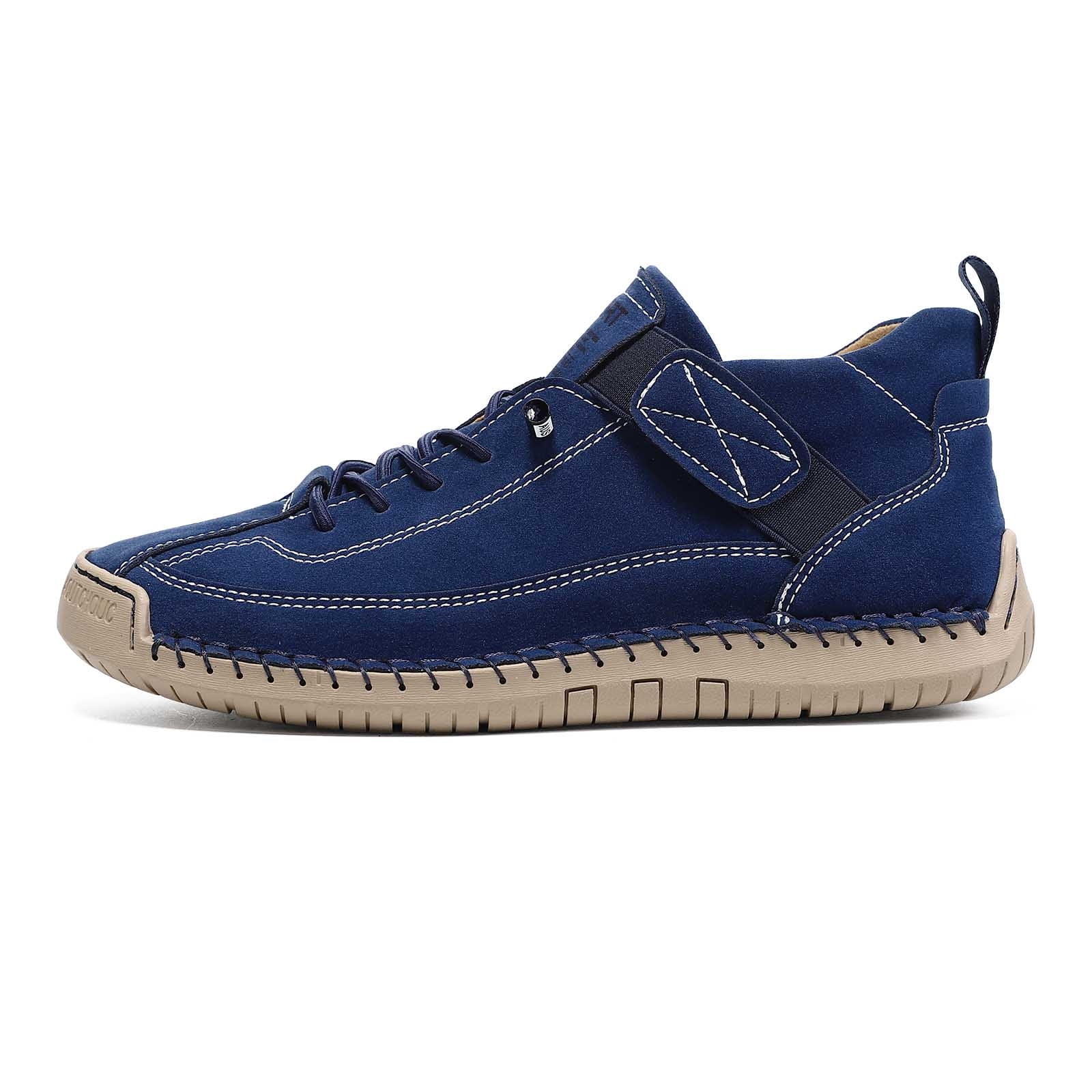 Women Men Handmade Leather Comfortable Orthopedic Sneakers Outdoor Waterproof Non- on Shoes Soft Lightweight Loafers Barefoot Boots for Hiking, Walking & Driving