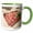 Green/White, variant on 3drose, Usa, Massachusetts, Wareham, Cranberries Newly Harvested, 11oz Mug